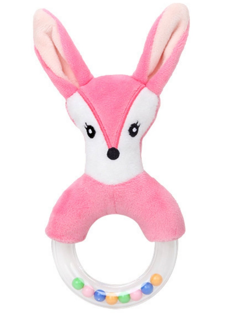 Baby rattles Toys for 0-6 Months Sensory Toys for Babies 0-12 Months Early Educational Toy for Toddler Infant Boys Girls Shower Gift,Fox Plush Rings Infant First Hand Grip Toys (Fox) - Image 1
